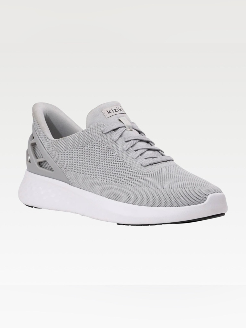 kizik Athens Men’s Slip-On Knit Sneaker in Light Gray